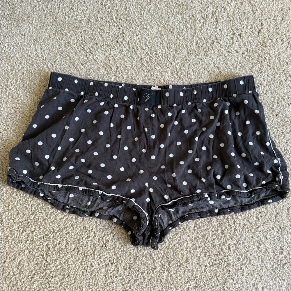 Polka Dot Black Sleep Shorts